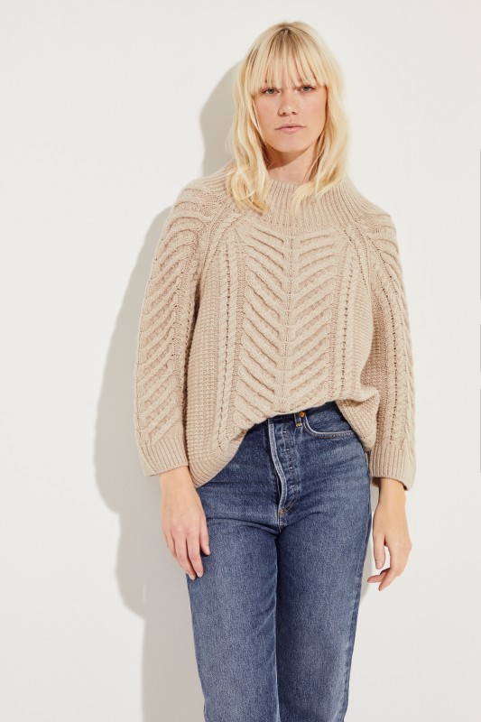 Cashmere-Strick-Pullover 'Berry' Braun