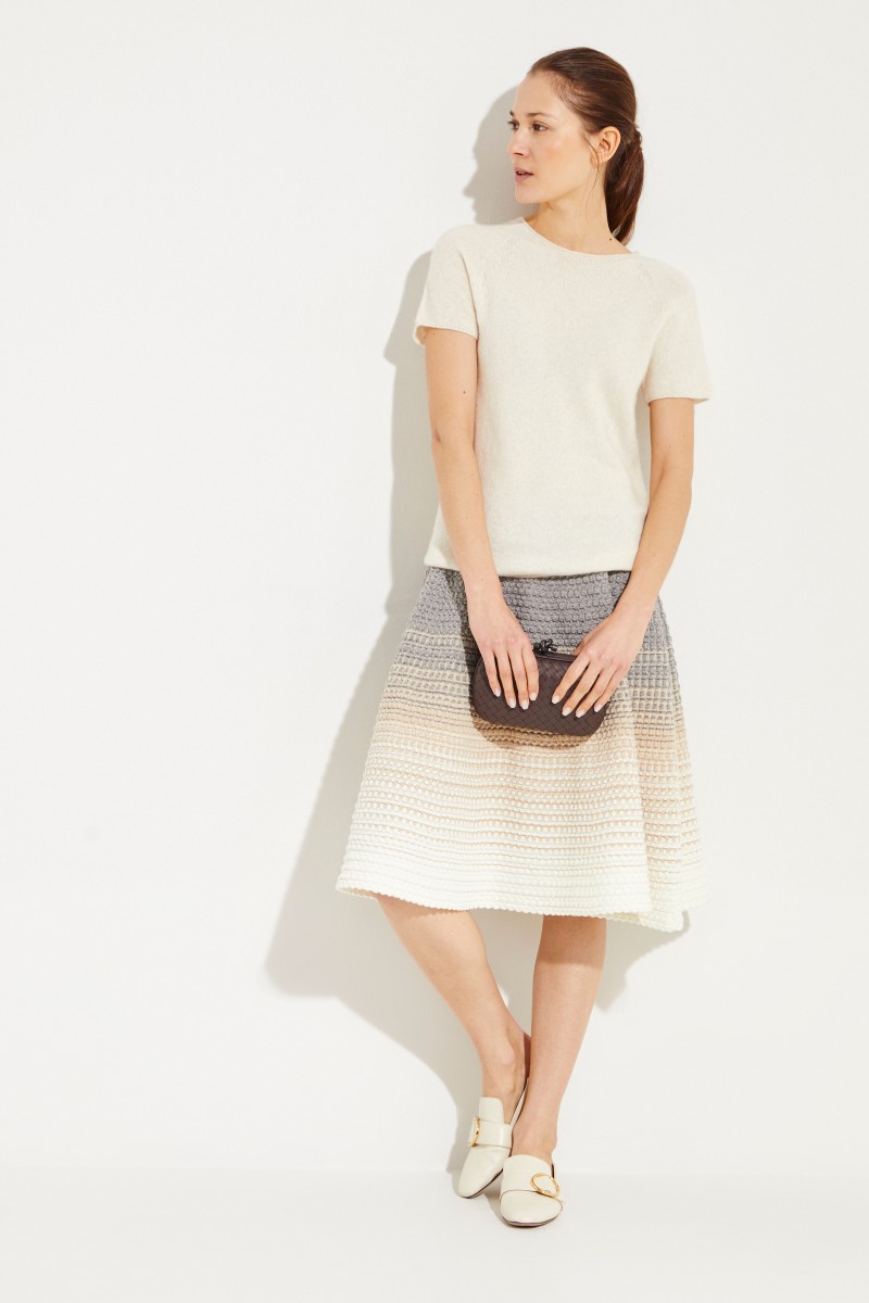 Geflochtene Lederclutch 'Knot' Braun