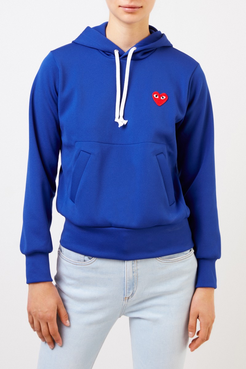 Comme des Garcons Play Hoodie mit Herz-Emblem Blau
