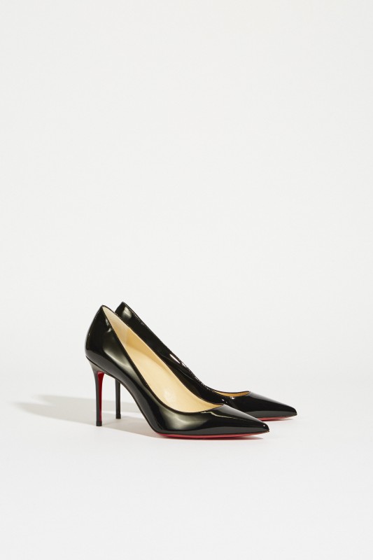 Lackleder-Pump 'Decollete' Schwarz