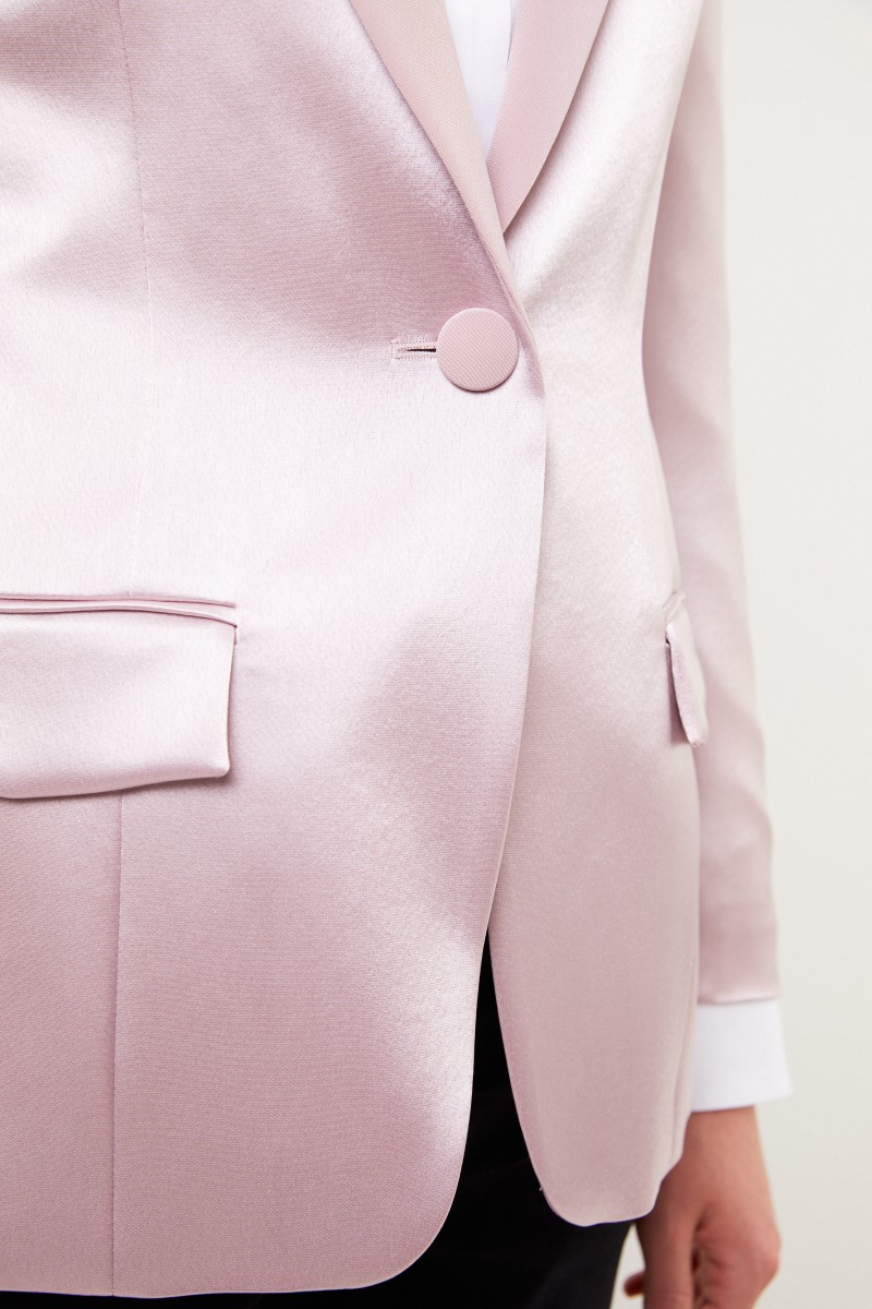 Talbot Runhof Satinblazer 'Tundra1' Rosé