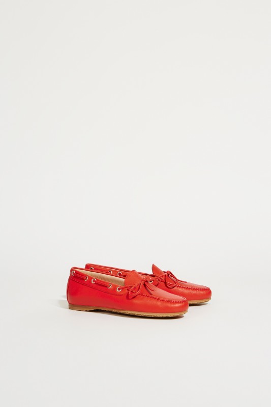 Leder-Schuh Rot