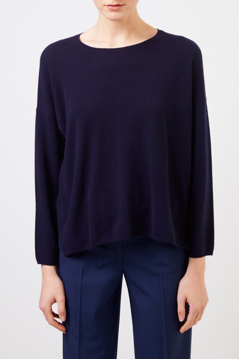 Iris von Arnim Oversize Cashmere-Pullover 'Callisto' Marineblau