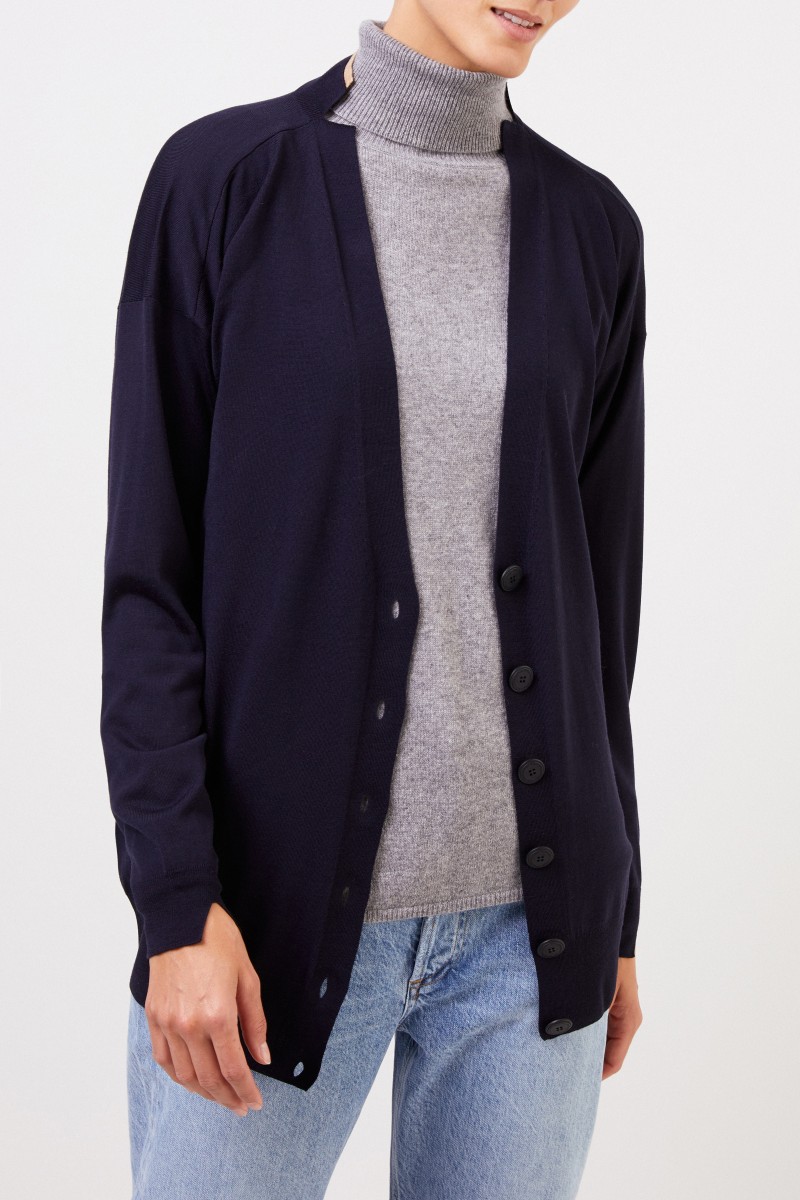 Stella McCartney Woll-Cardigan Marineblau