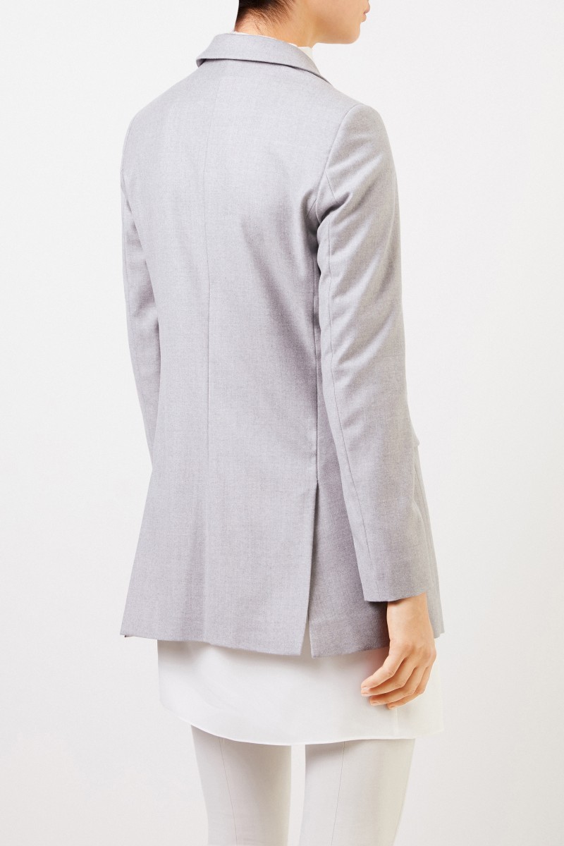 Fabiana Filippi Klassischer Woll-Blazer Grau Melange