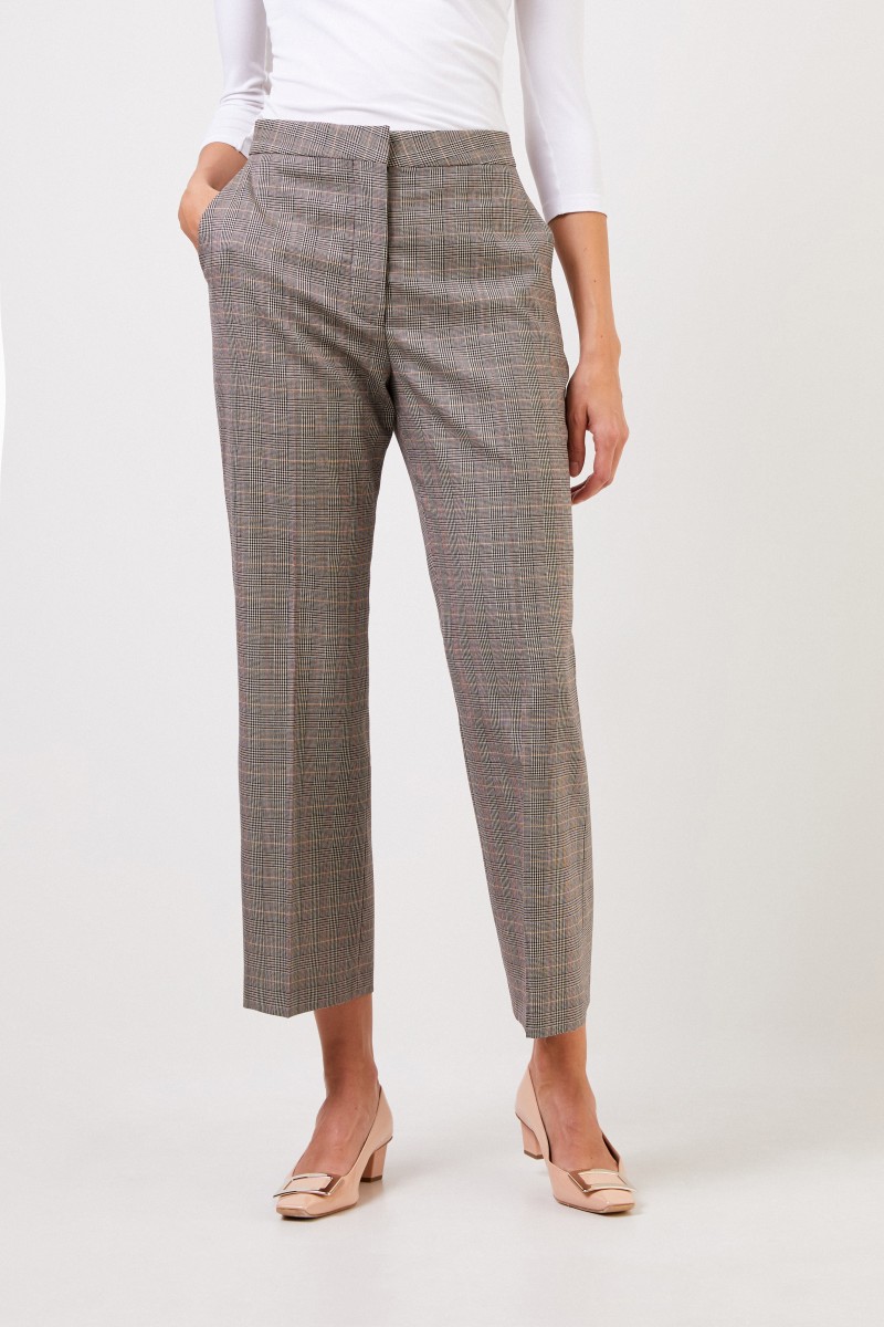 Stella McCartney Wool pants 'Carlie' with glencheck Multi