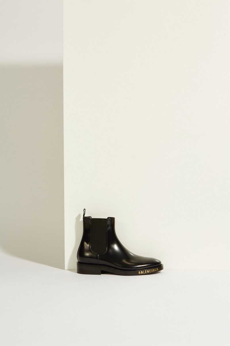 Chelsea-Boot mit Balenciaga-Logo Schwarz