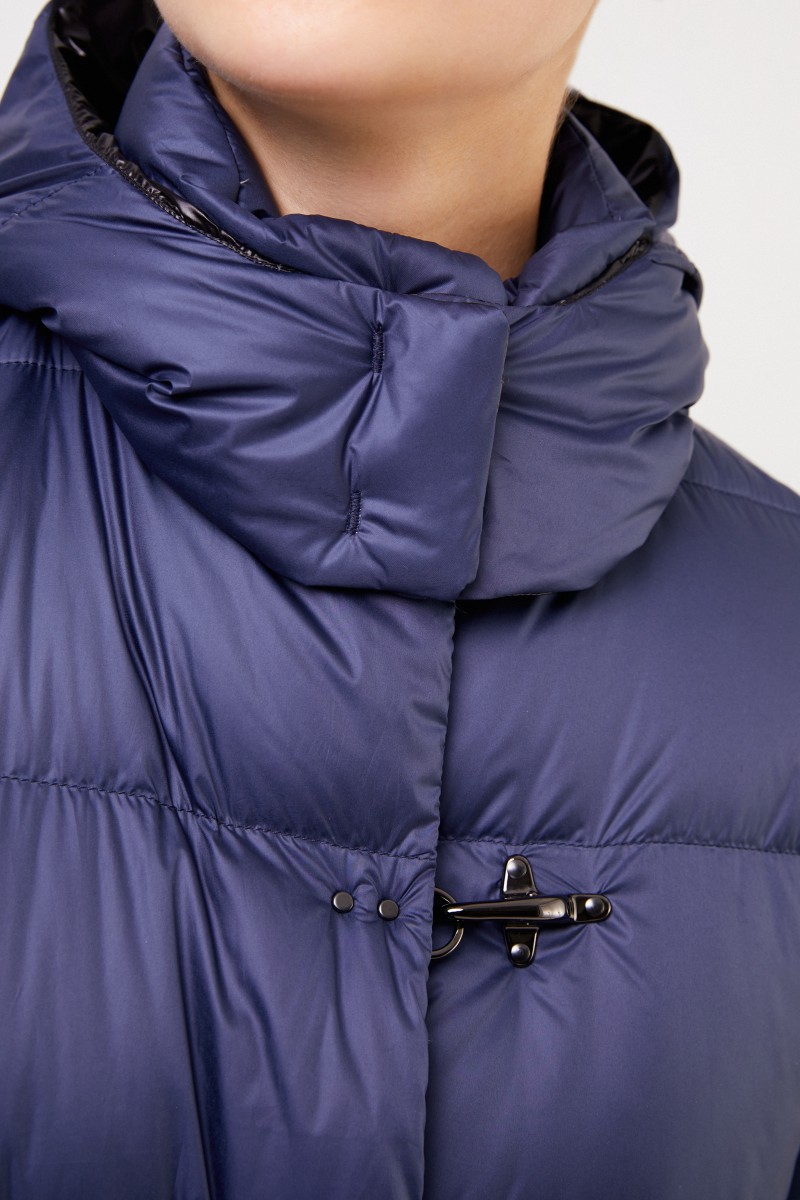 Fay Daunenmantel mit Kapuze Blau