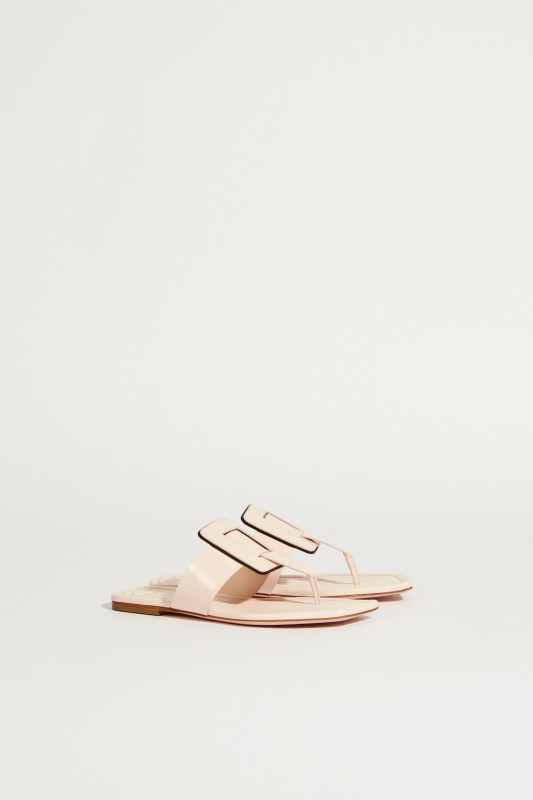 Lackleder-Sandale 'Viv Sellier Thong' Rosé