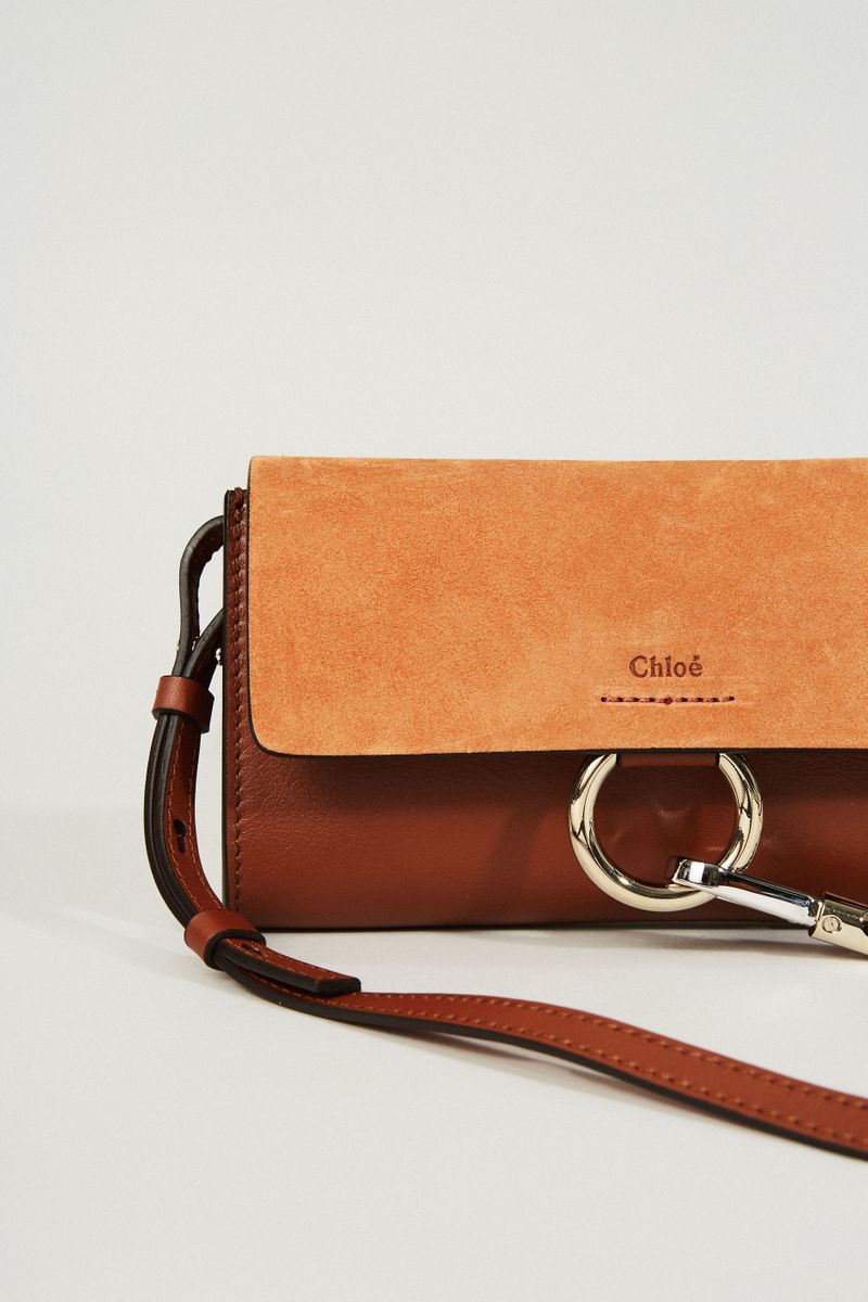 Schultertasche 'Mini Faye on Strap' Tabacco