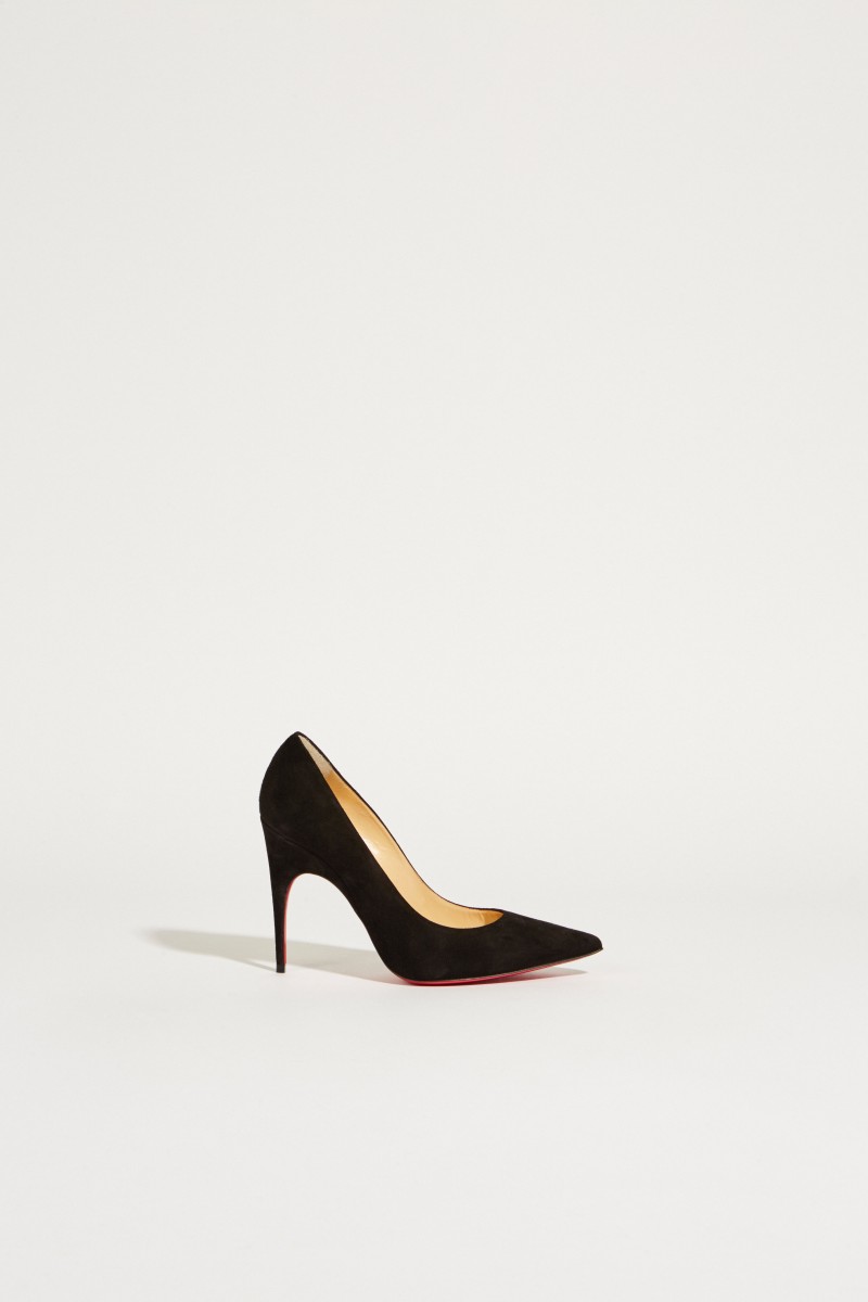 Veloursleder-Pump 'Alminette' Schwarz