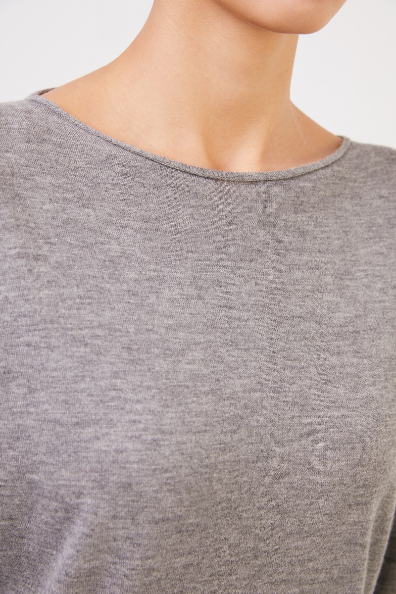 Iris von Arnim Feiner Cashmere-Pullover 'Laniv' Grau