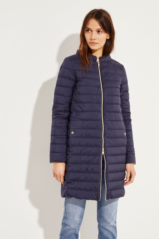 Wendbare Daunenjacke Silber/Marineblau