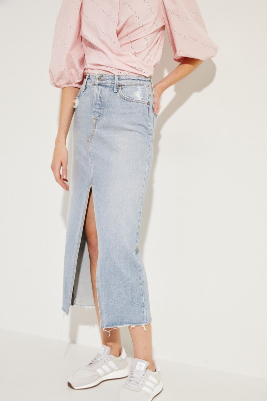 Jeans-Rock 'Isla' mit Schlitz Blau