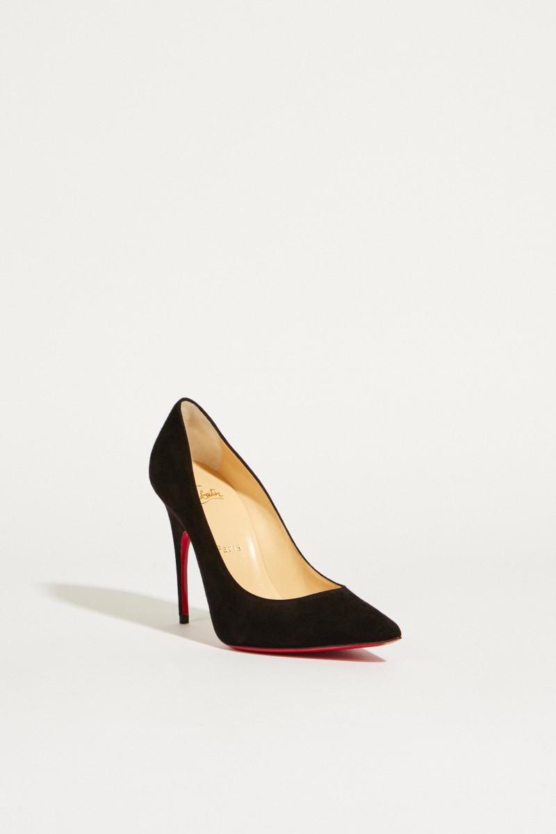 Veloursleder-Pump 'Alminette' Schwarz