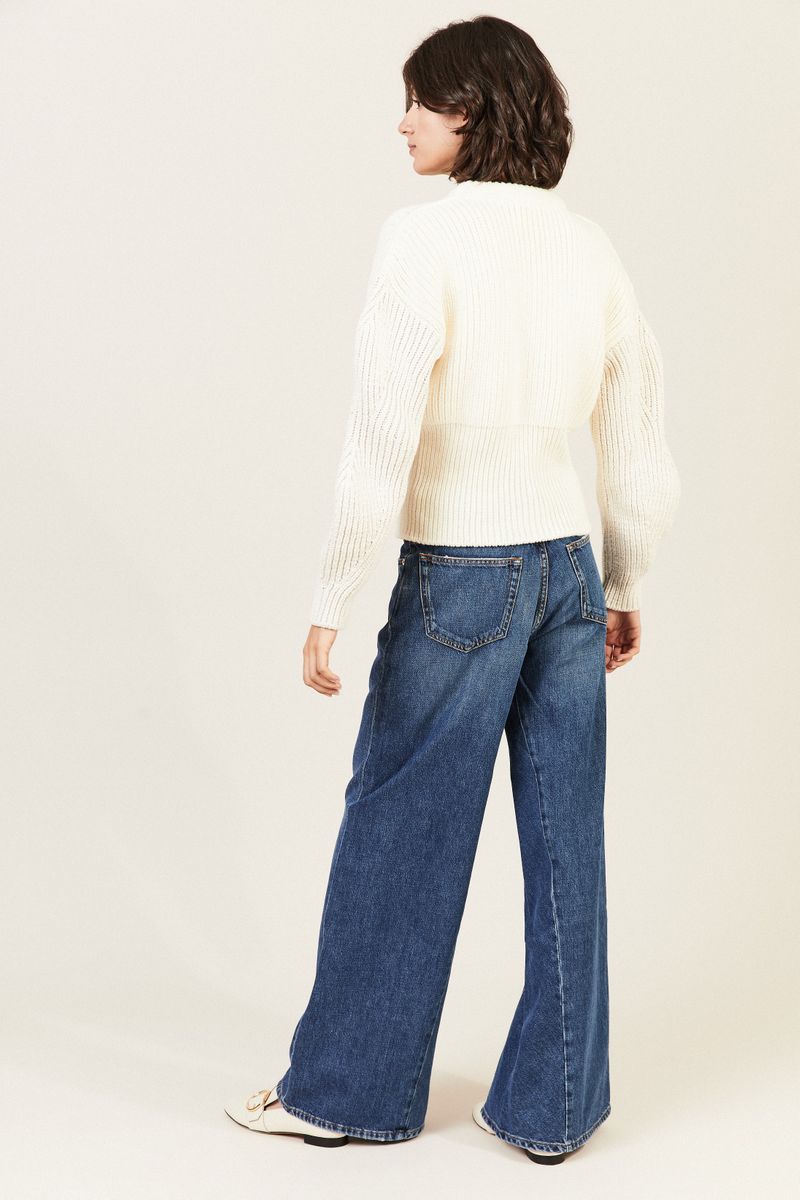 Woll-Seiden-Pullover Iconic Milk