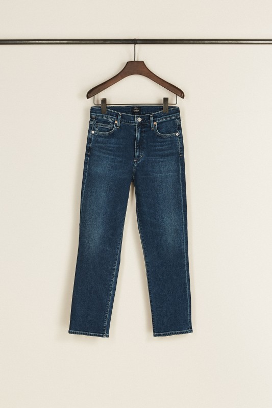 High Rise Cigarette Ankle Jeans 'Cara' Blau
