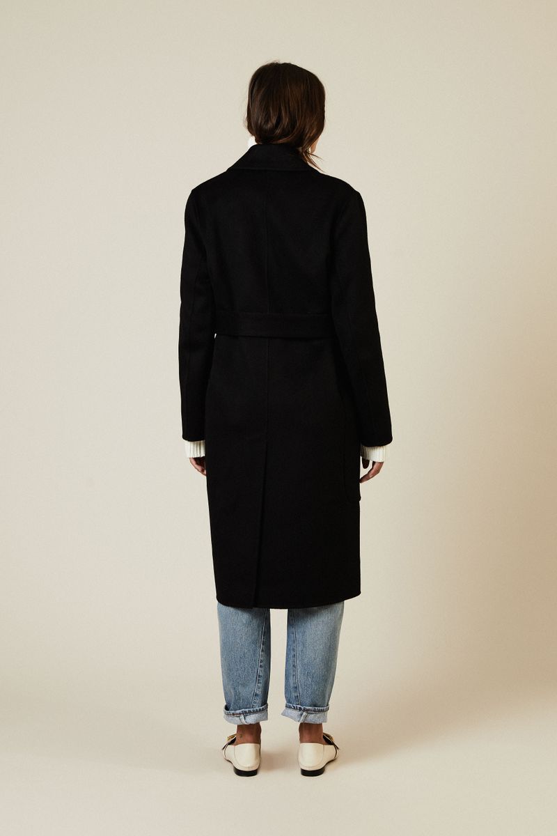 Woll-Cashmere-Mantel 'Carice Double' Schwarz