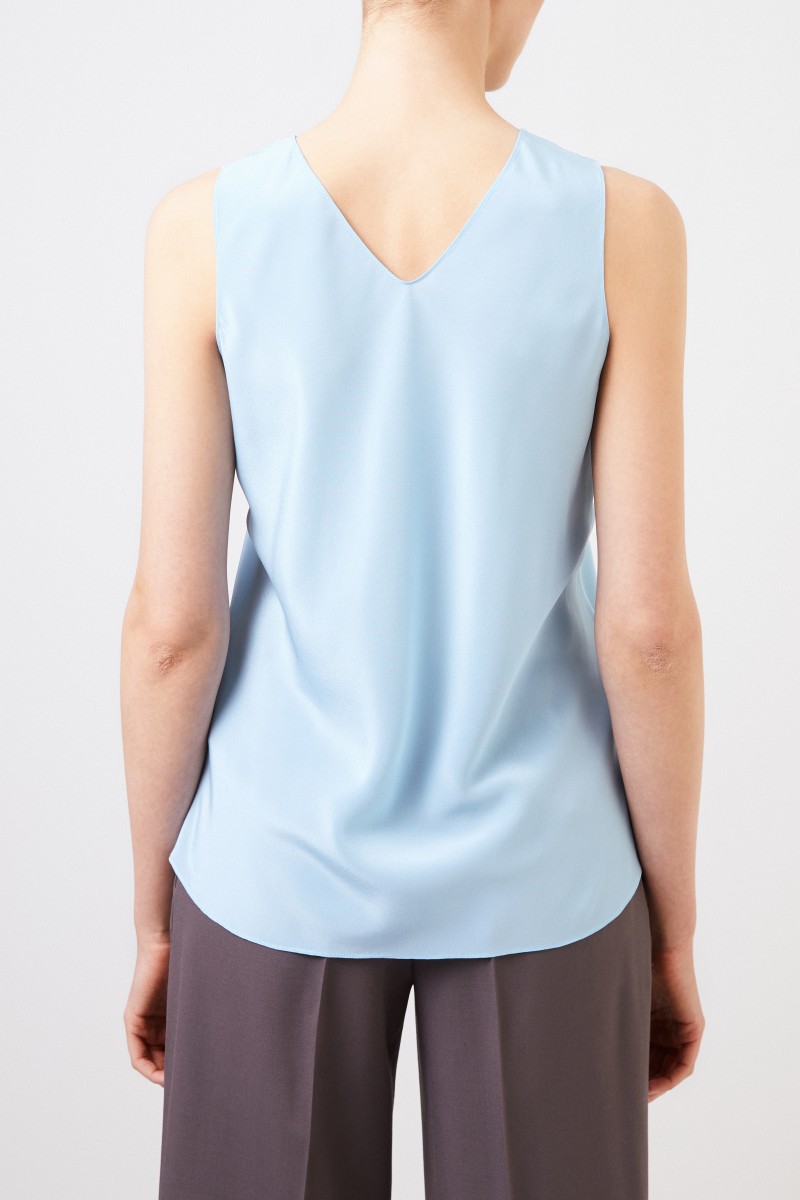 Seidentop 'Moira' Hellblau