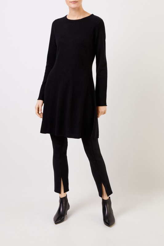 Allude Woll-Cashmere Strickkleid Schwarz