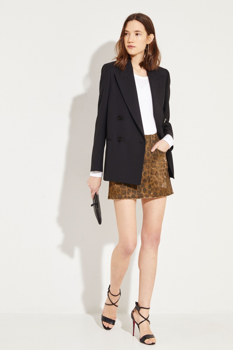 High Rise Mini-Rock mit Leoprint Multi