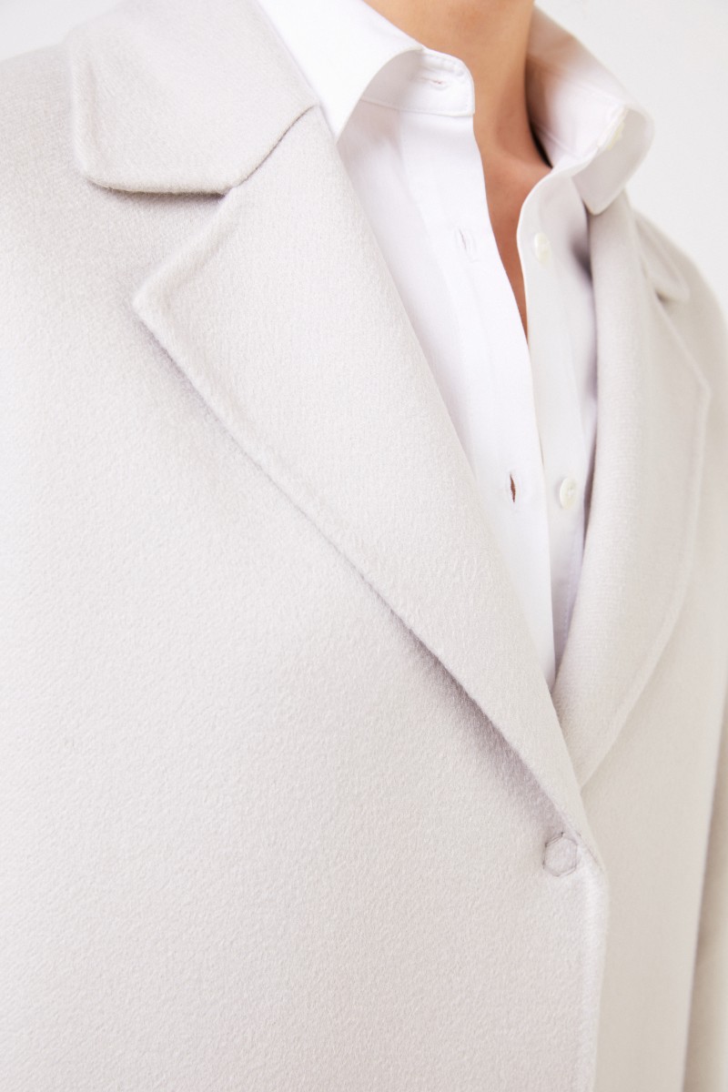 Manzoni 24 Klassischer Cashmere-Mantel Grau