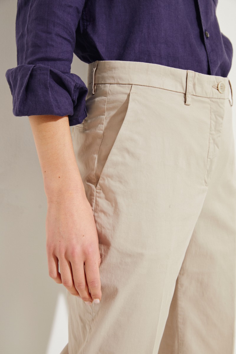 Baumwoll-Hose Beige