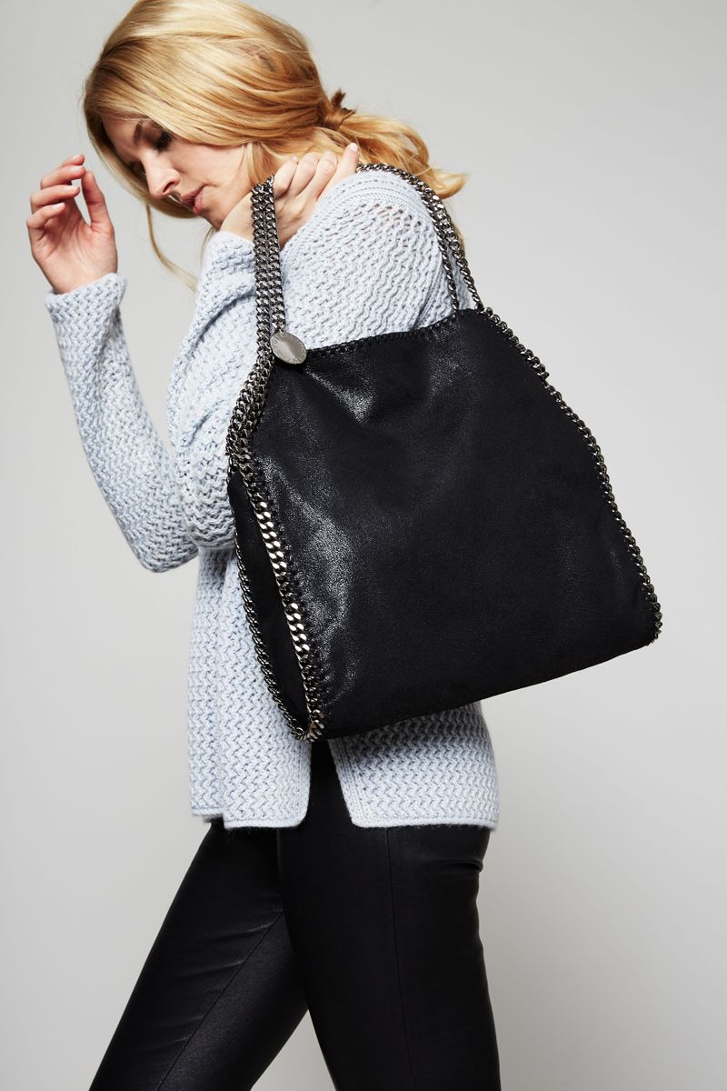 Tasche 'Falabella 2 Chain' Schwarz