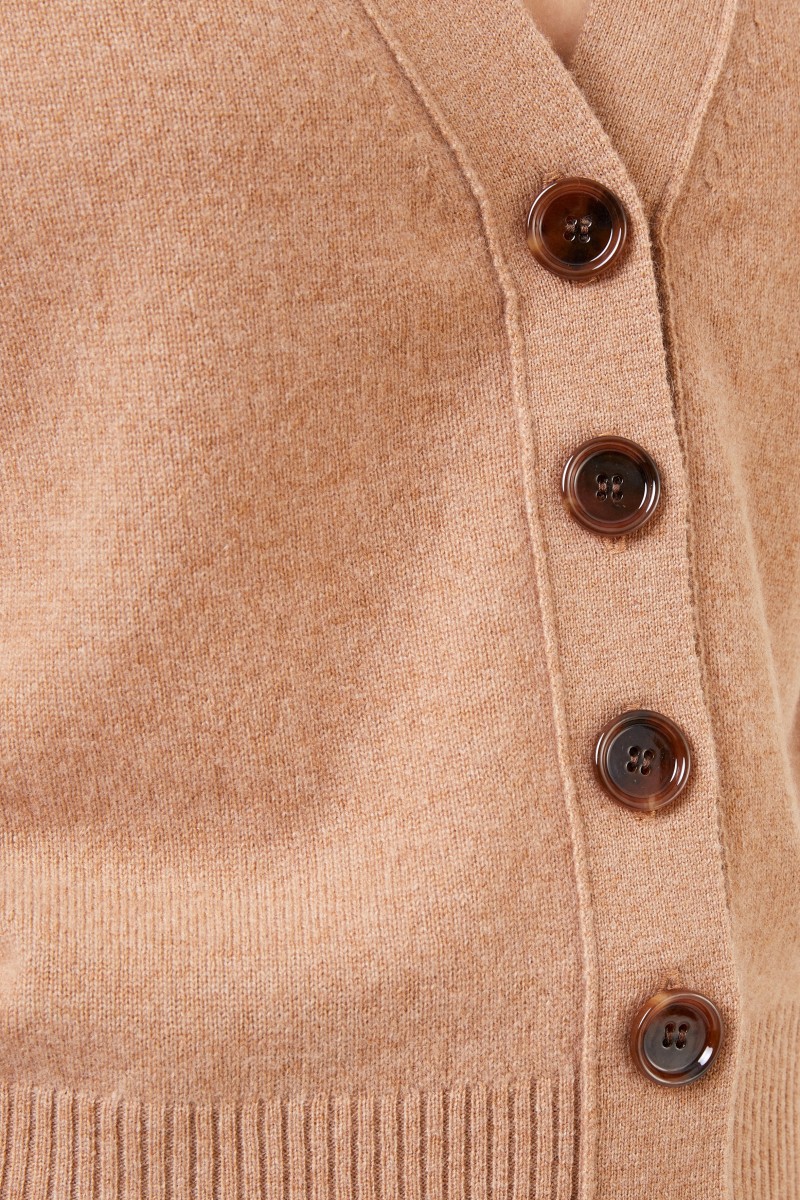 Cashmere Cardigan Camel