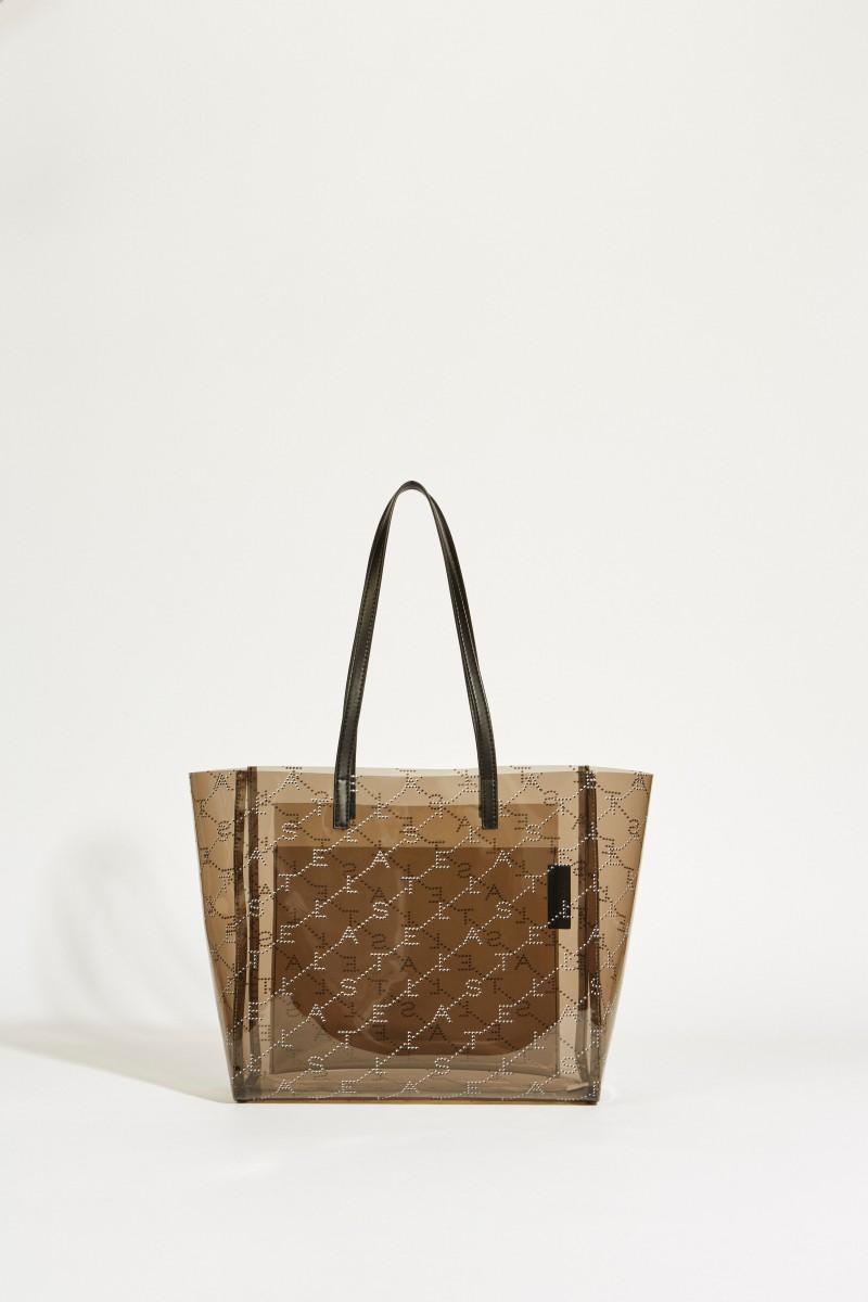Tasche 'Tote Small' mit Monogramm Grau