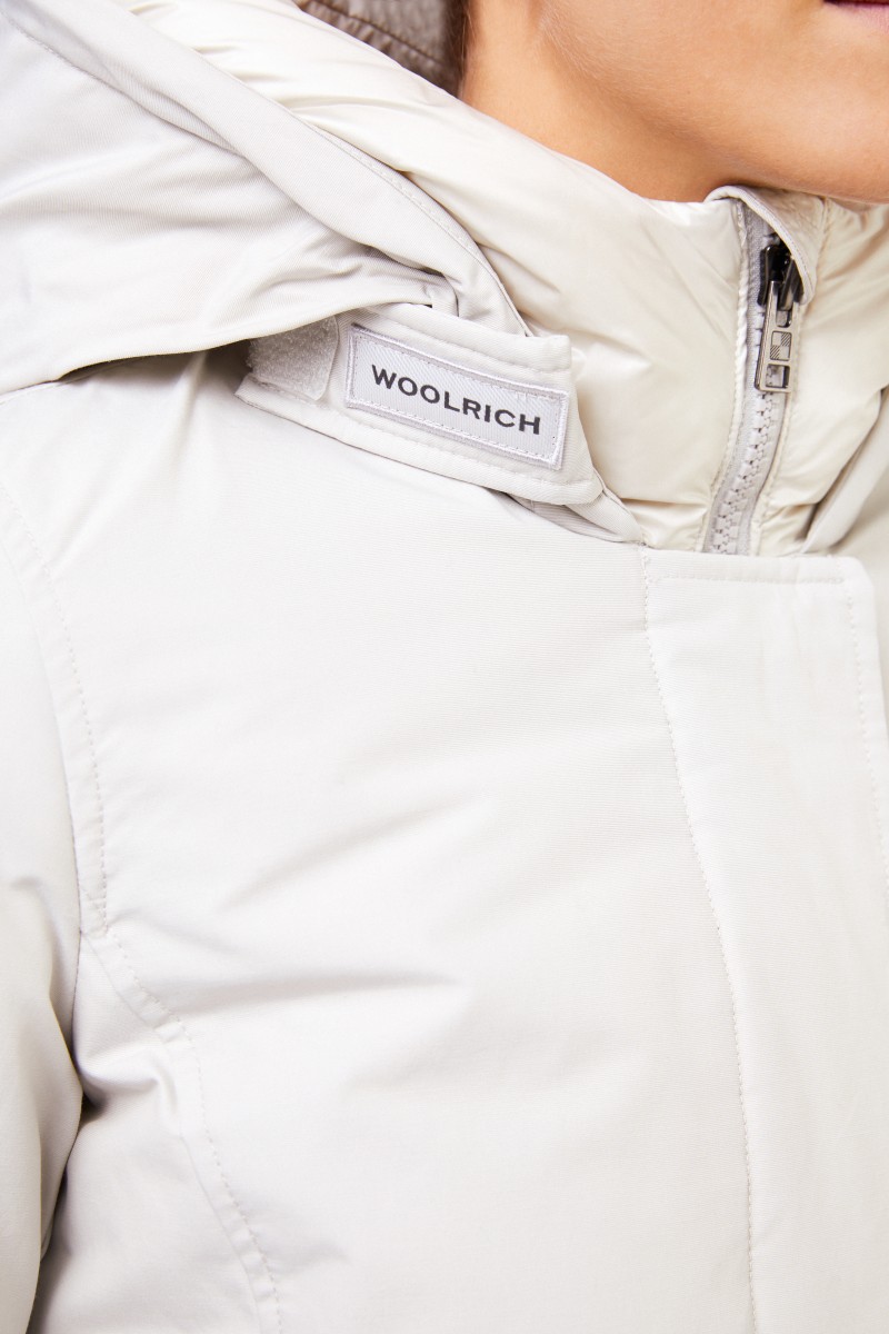 Woolrich Daunenjacke 'Arctic Parka' mit Kapuze Hellgrau