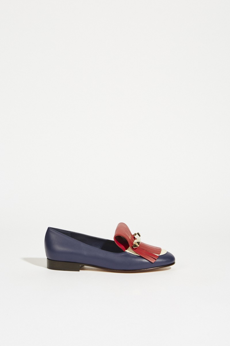 Tricolor Leder-Loafer Multi