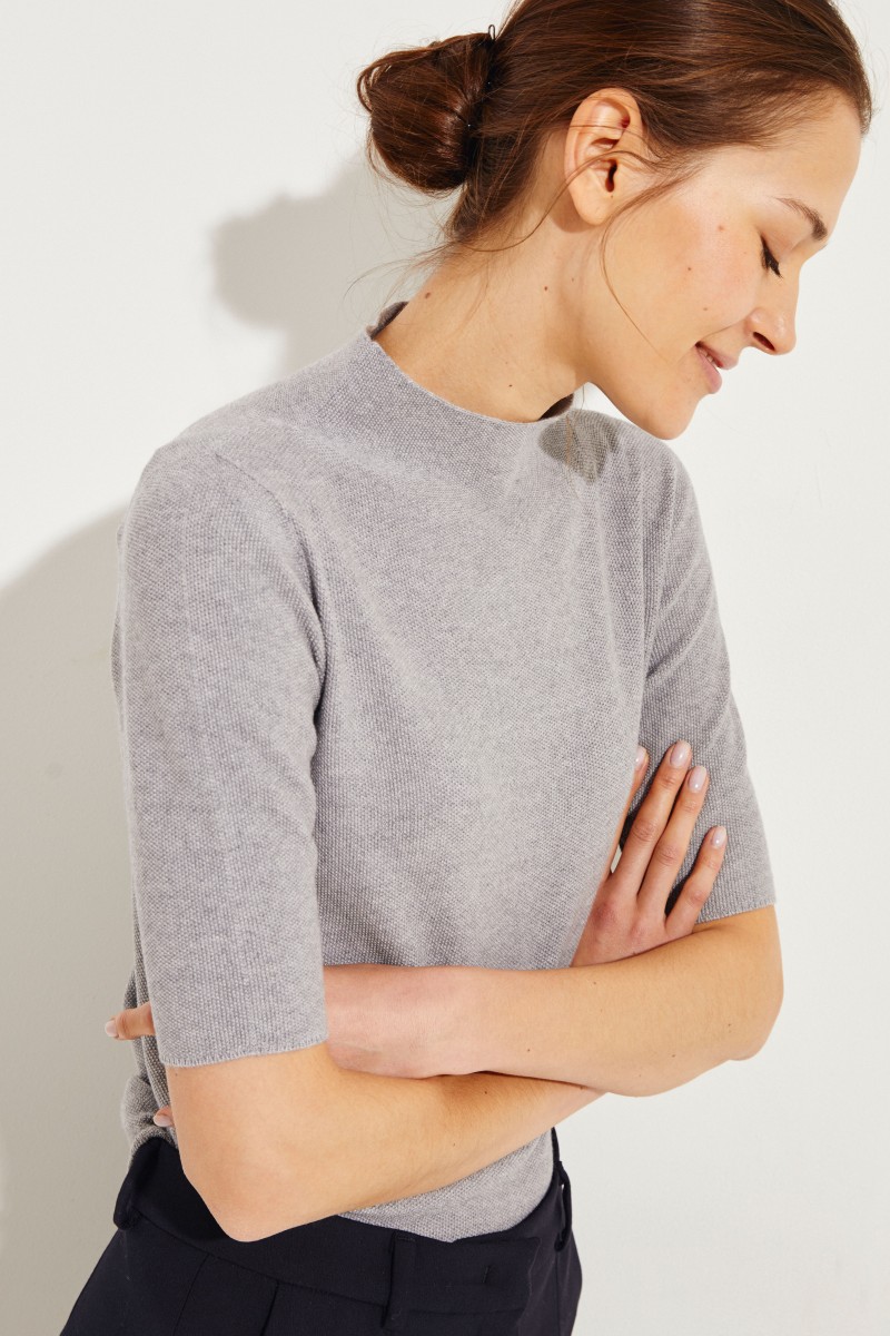 Turtleneck-Pullover Grau