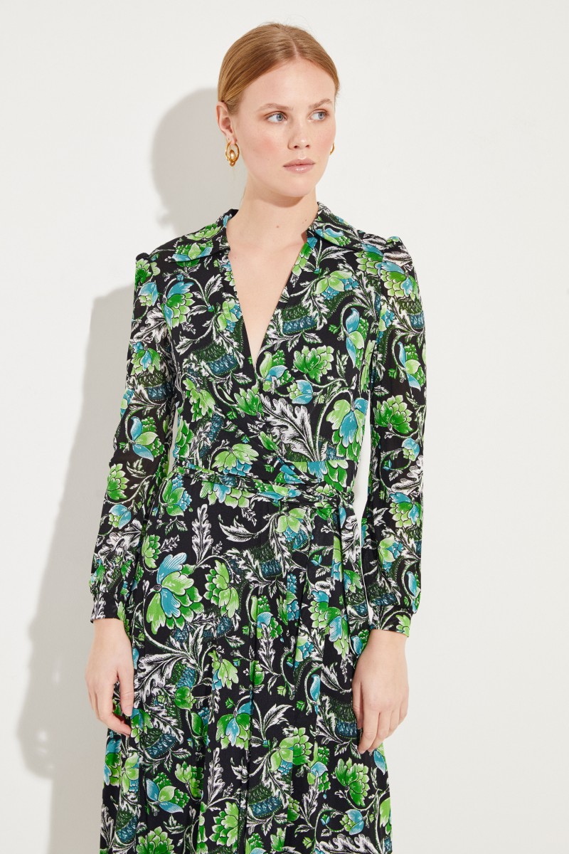 Diane von Furstenberg Kleid 'Phoenix' mit Wickeldetail Multi