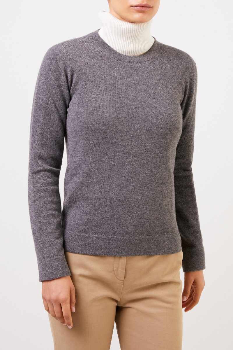 Agnona Klassischer Cashmere-Pullover Grau