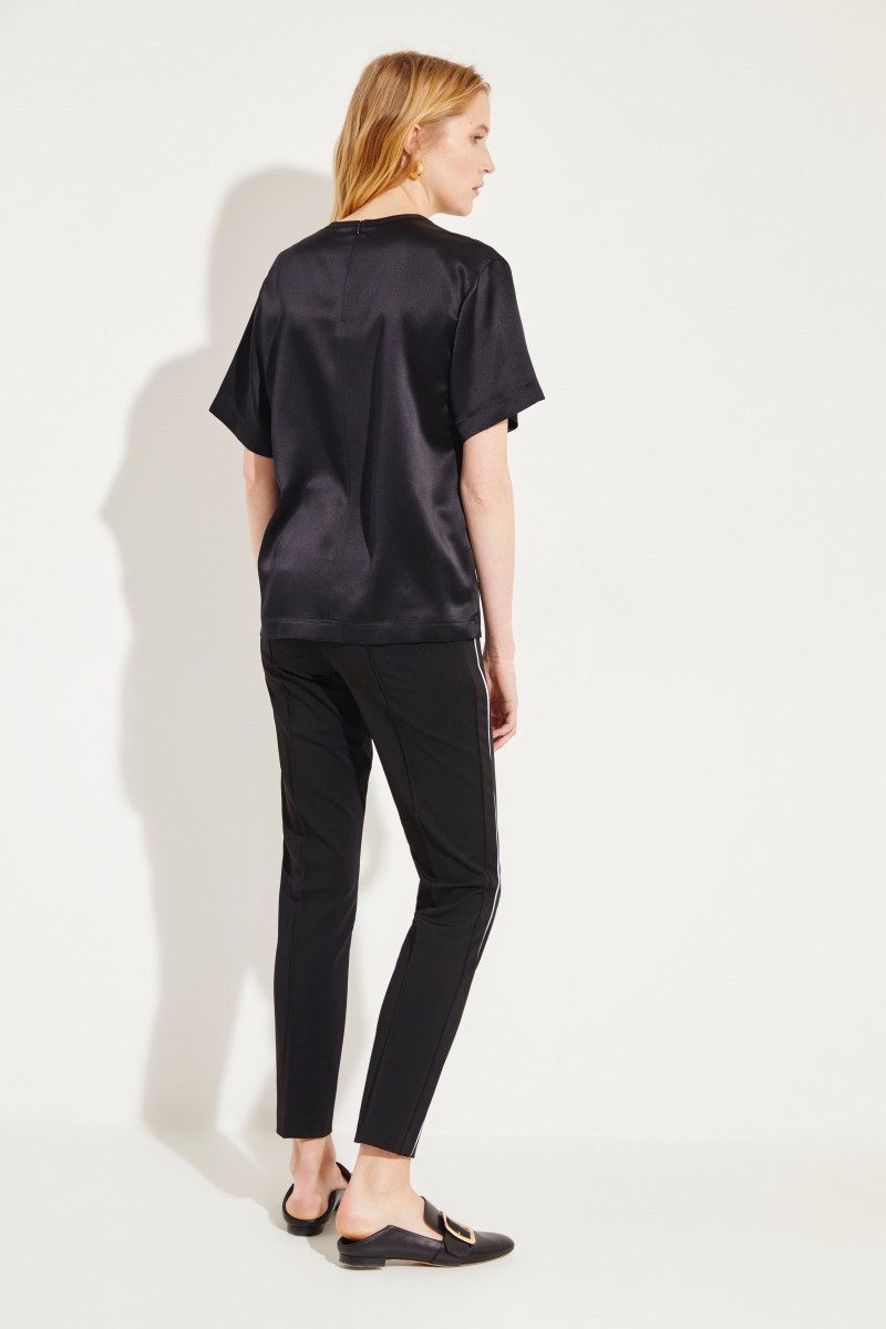 Seidenshirt 'Kitt' Schwarz