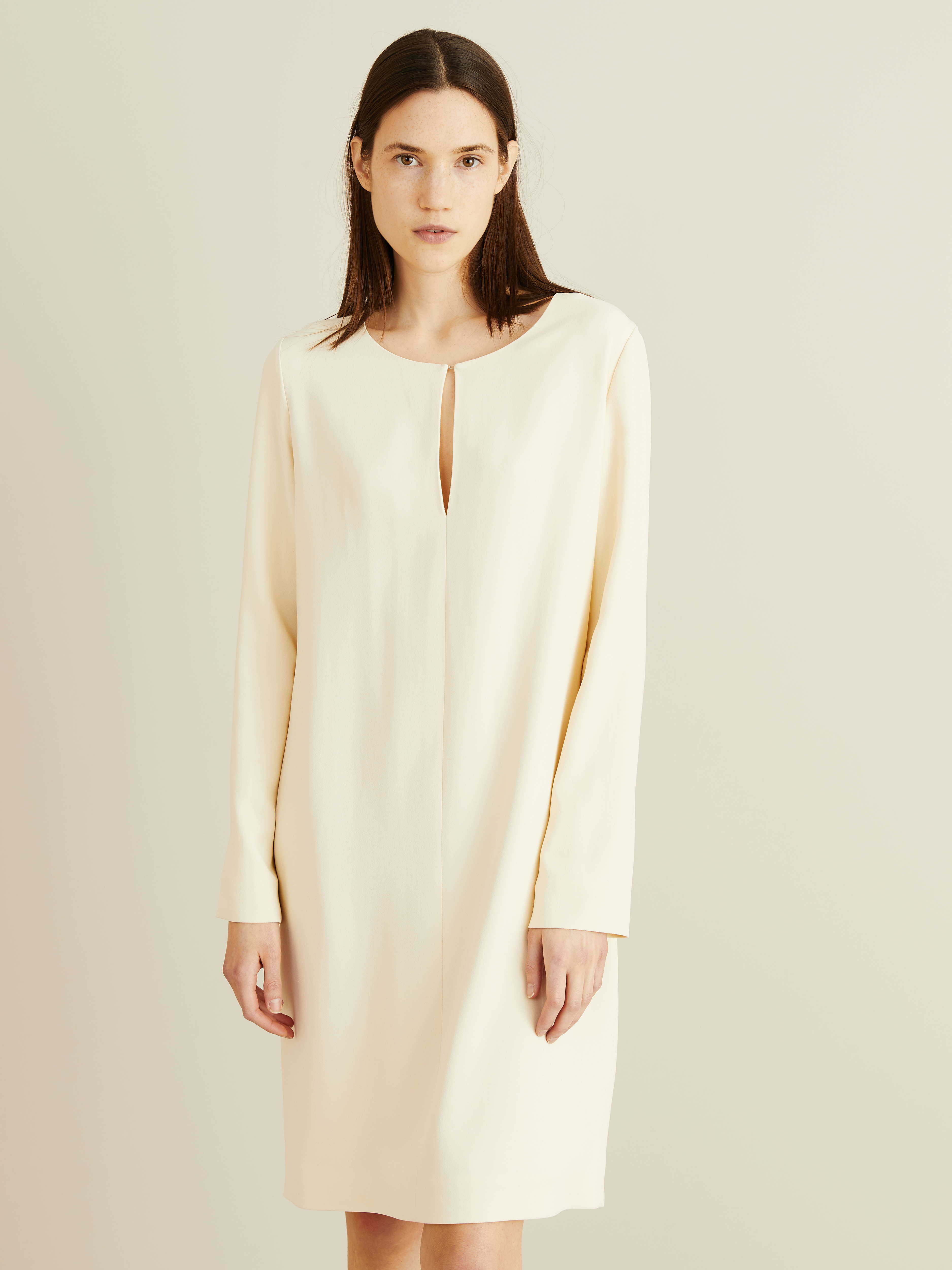 The Row Long-sleeve dress 'Vatia' Cream ...