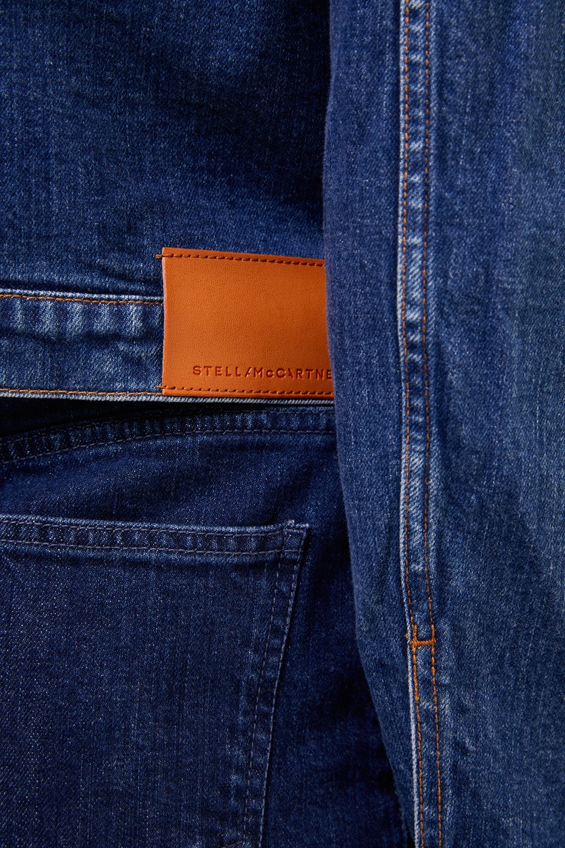 Stella McCartney Kurze Jeansjacke Blau