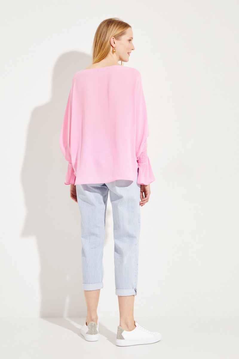 Semitransparente Bluse Pink