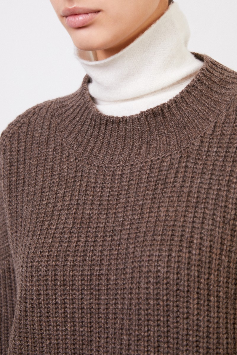 Agnona Cashmere Pullover Braunmeliert