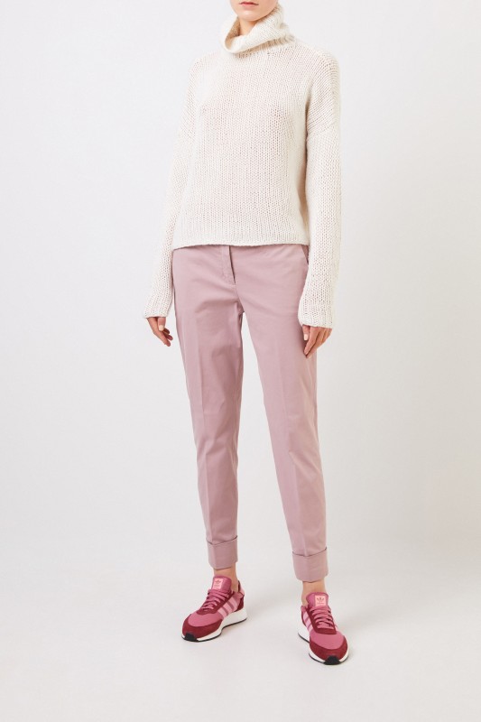 Fabiana Filippi Klassische Baumwoll-Hose Rosé
