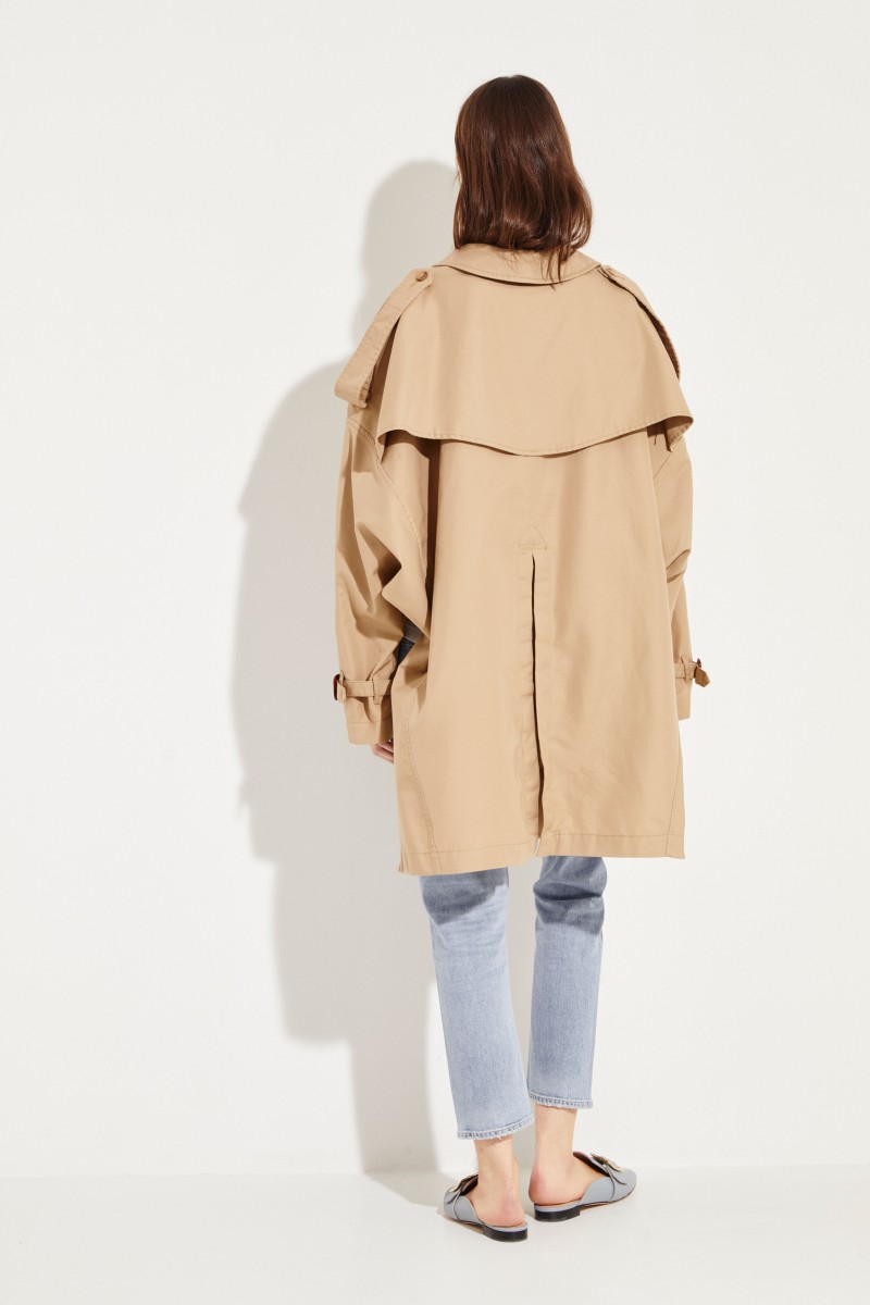 Baumwoll-Jacke 'Tuck-in-Trench' Beige