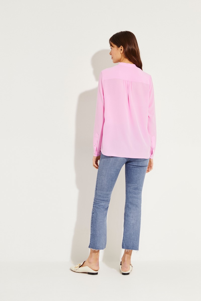 Seiden-Bluse Pink