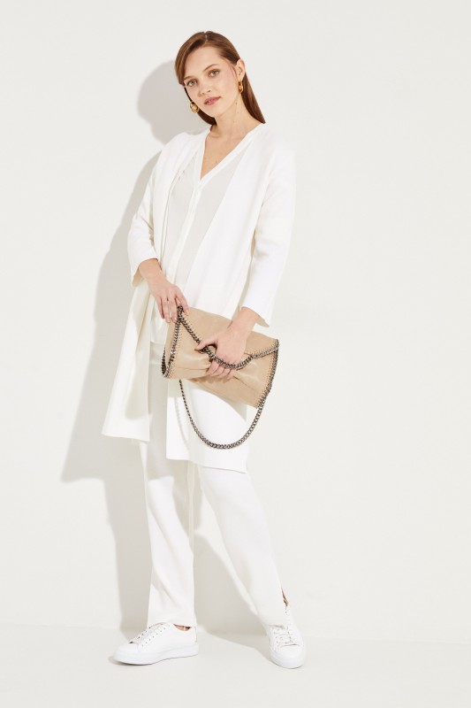Woll-Cardigan 'Merino Milano' Crèmeweiß