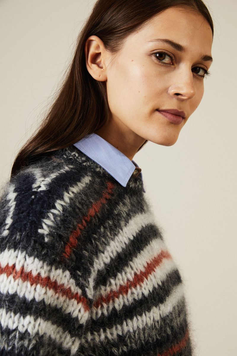 Mohair-Pullover Multi