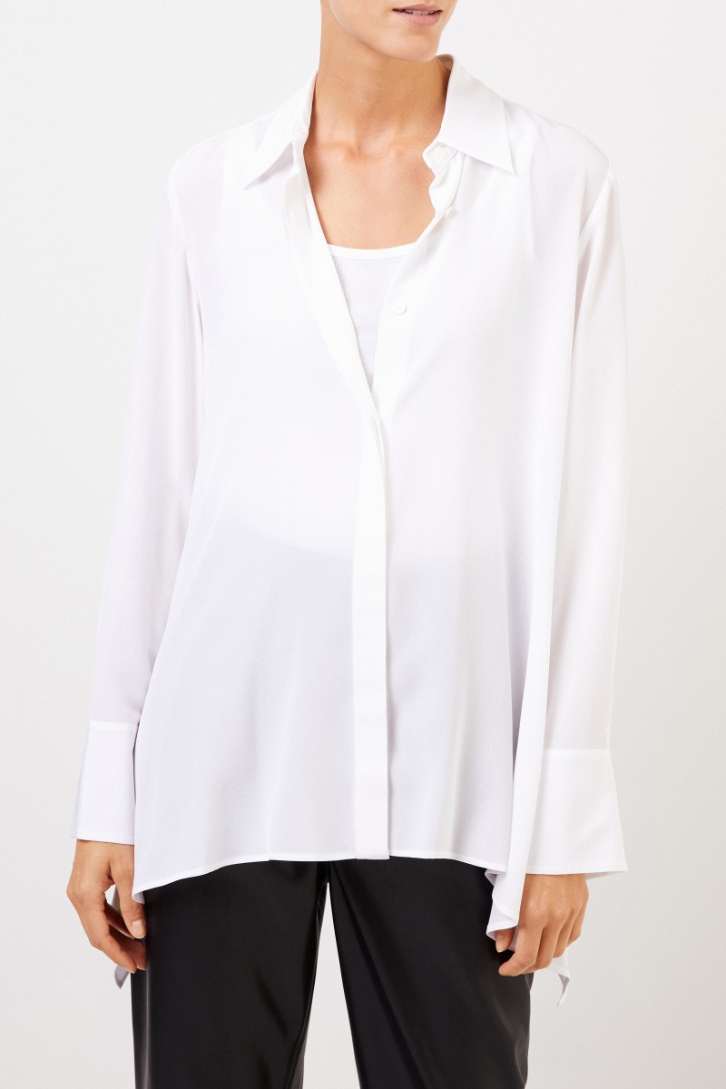 Stella McCartney Klassische Seidenbluse Weiß