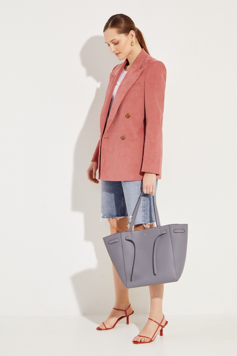 Baumwoll-Blazer mit Struktur Rosé