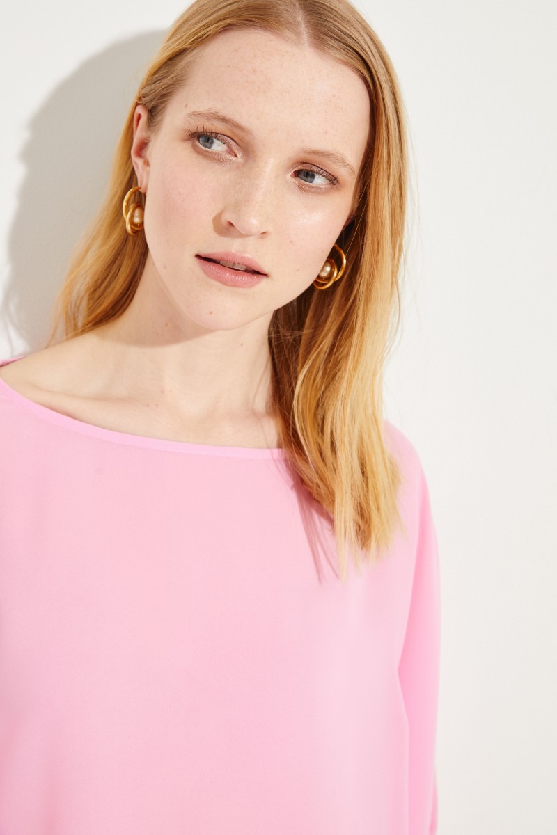 Semitransparente Bluse Pink