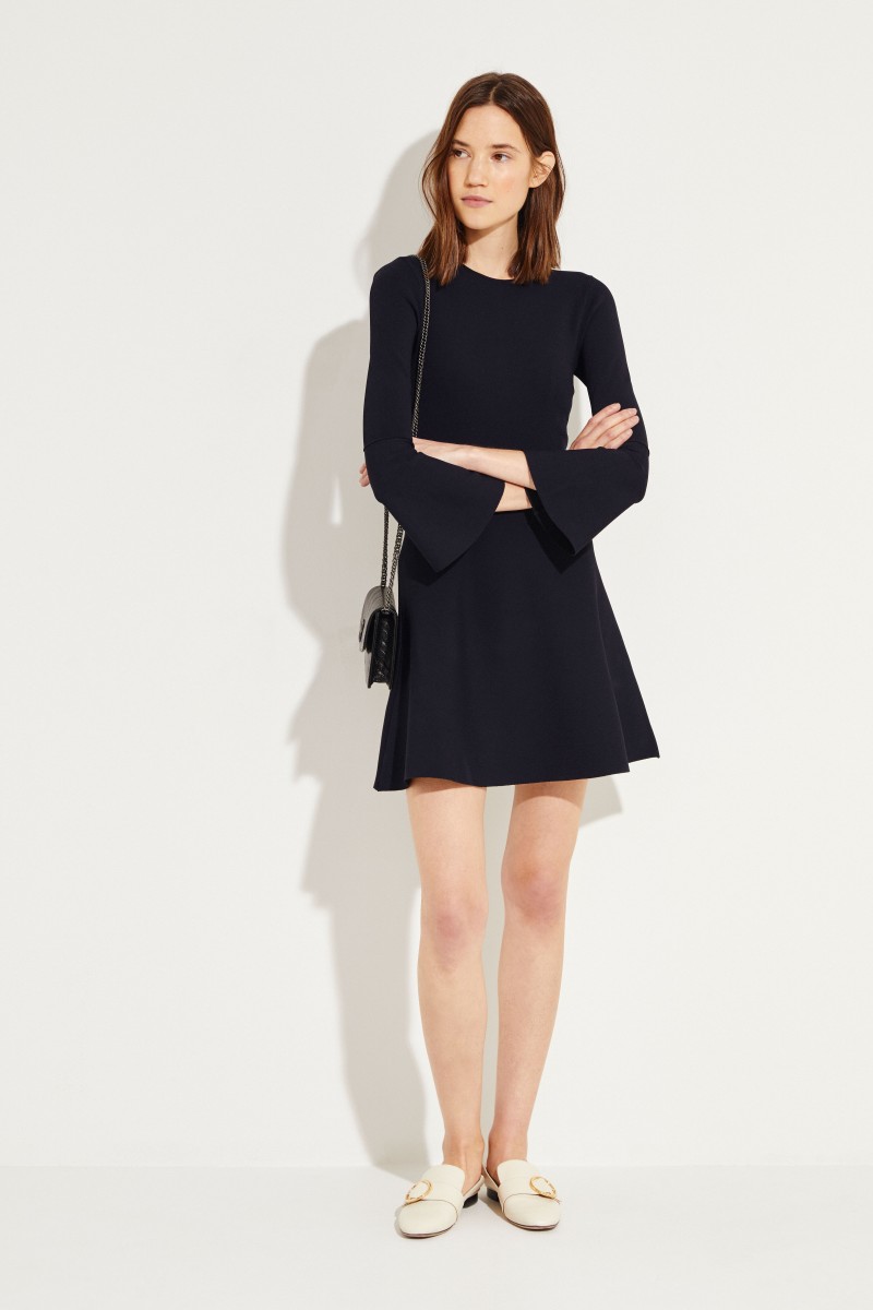 Strick-Kleid Blau