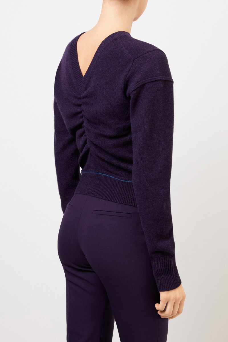 Chloé Woll-Cashmere-Pullover mit Rückendetail Evening